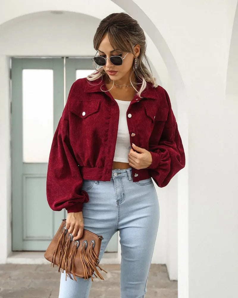 Product Image for Fudus | Gekürzte Retro Jacke, Rot / L