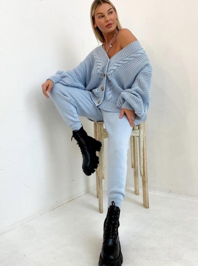 Product Image for Fudus | Anneliesset Bequem 2-teiliges Set für Damen Weste und Hose, Baby Blau