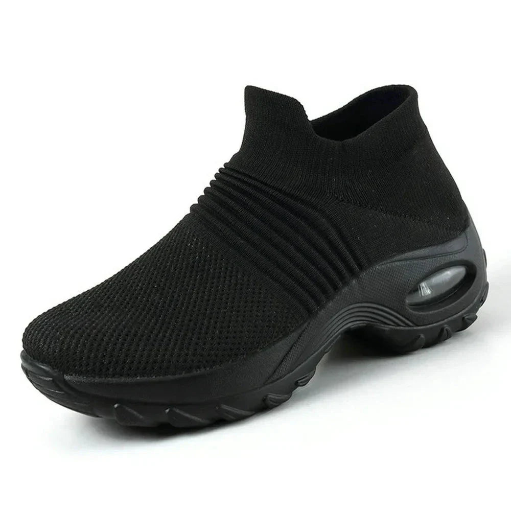 Product Image for Fudus | Leichte Plattform Sneaker Ohne Schnürsenkel Für Damen, Ganz schwarz / 38