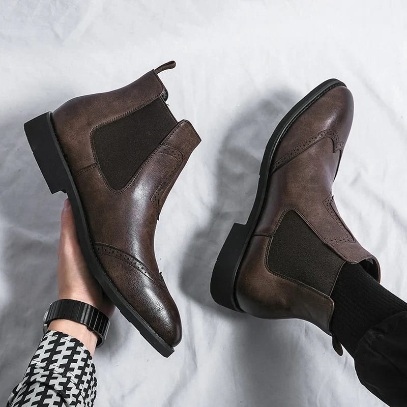 Product Image for Fudus | Moretti Brogue Chelsea Stiefel, Braun Noir (Fast ausverkauft) / 42 EU