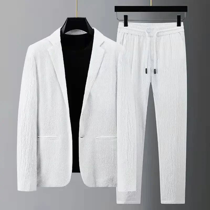 Product Image for Fudus | Herren Kordelzug schick leger Anzug, Weiß / 3XL