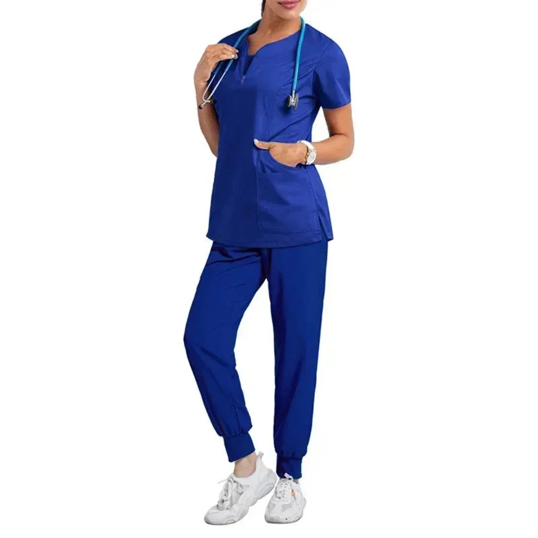 Product Image for Fudus | Damen Arbeitskleidung Arzt Kasacks Satz | Atmungsaktiv, Blau / 2XL
