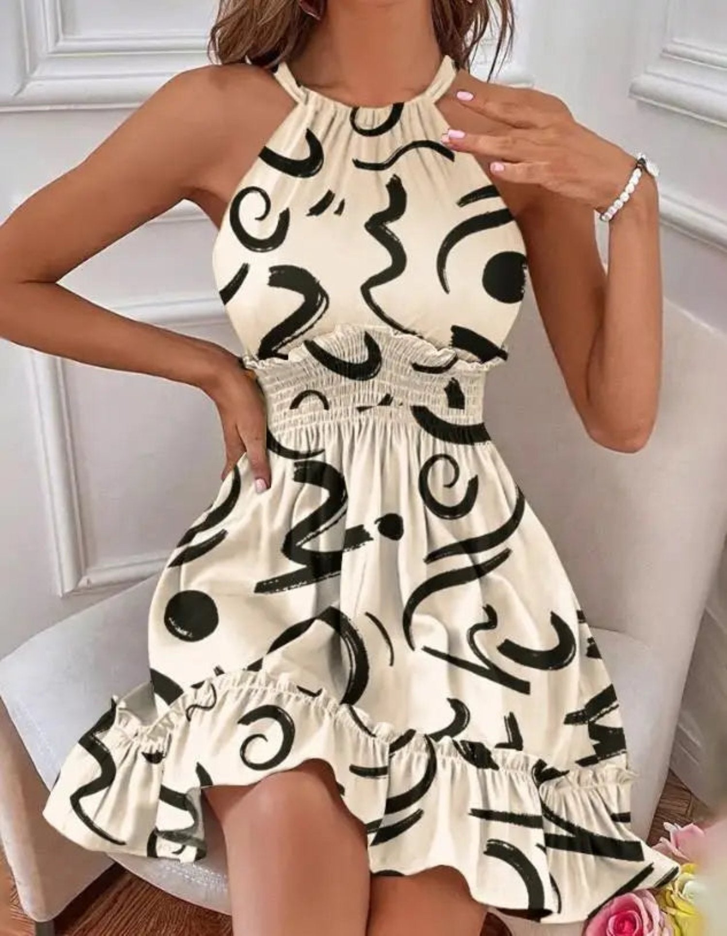Product Image for Fudus | Kurz Kleid Elegant, Beige / M