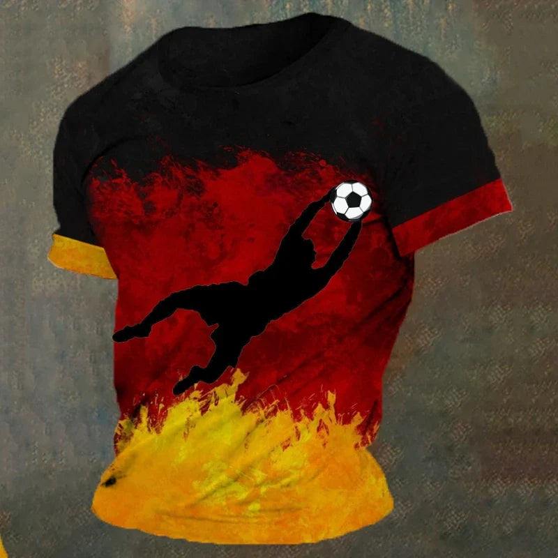 Product Image for Fudus | Retro German Flag Herren T-Shirt, Rot Schwarz Gelb 2 / S