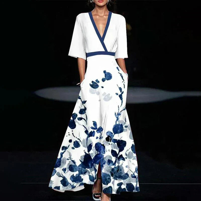 Product Image for Fudus | Elegant Floral Maxi Dress, Weiß / S