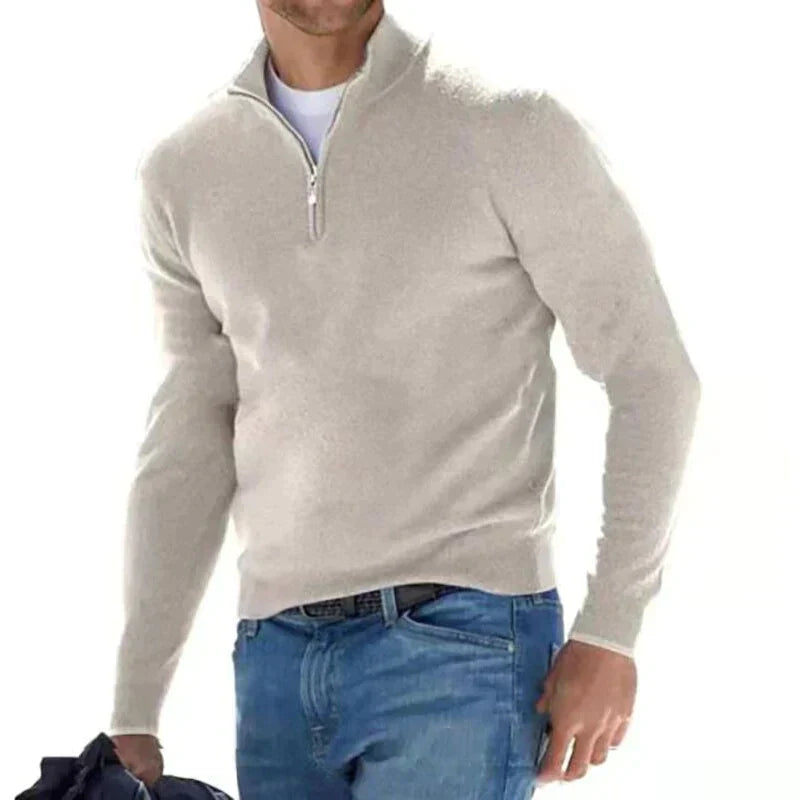 Product Image for Fudus | Reißverschlusspullover Für Herren Ralph Polo Im Italienischen Stil, Aprikose / XS