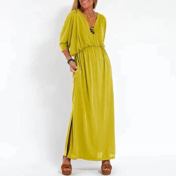 Product Image for Fudus | Lange Boho Weite Kleid, Gelb / S