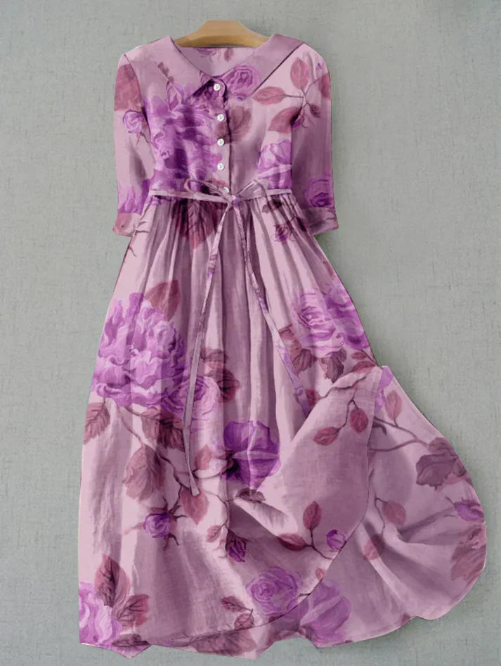 Product Image for Fudus | Blumenprint Midikleid in Pastell, Lila / S