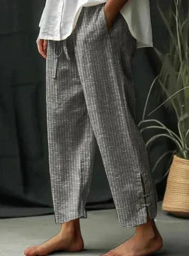 Product Image for Fudus | Gestreifte Lässige Sommerhosen, Grau / 3XL
