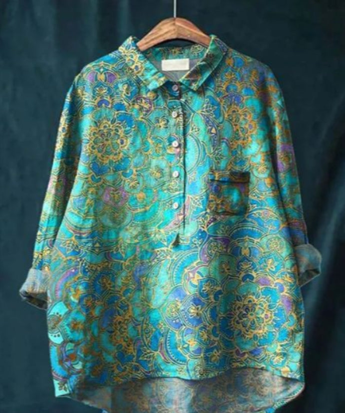 Product Image for Fudus | Elegantes Blusenkleid Aus Gedruckter Seide, Stil 6 / 2XL