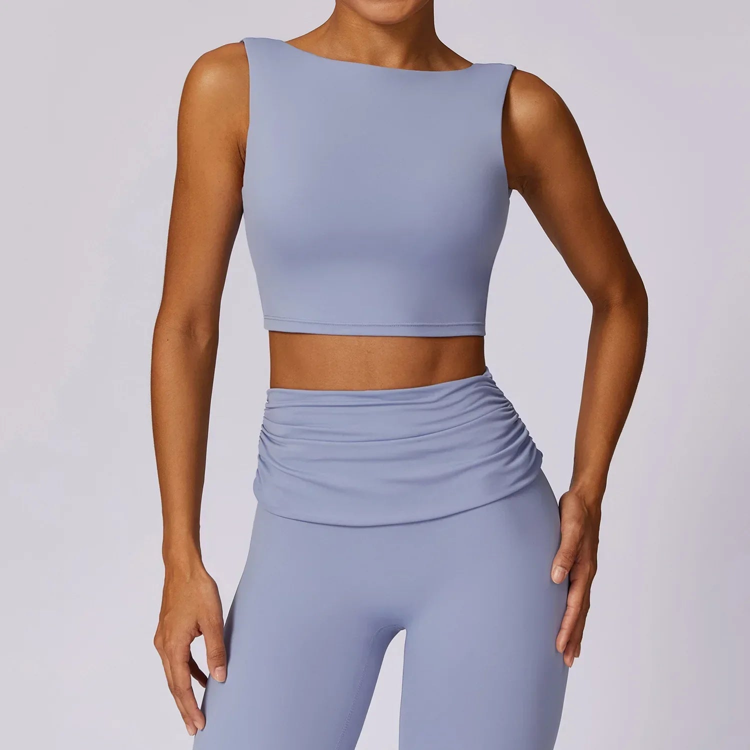 Product Image for Fudus | Sport Bh Mit Starkem Halt Für Damen Zum Laufen, Yoga Und Fitness, Dunstblau / M