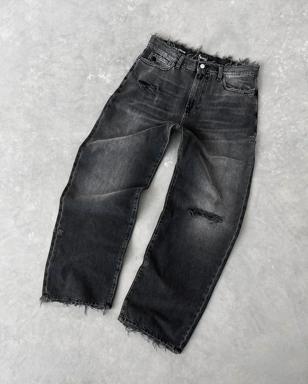 Product Image for Fudus | Amerikanische Gewaschene Retro Jeans Für Männer, Dunkelgrau / XL