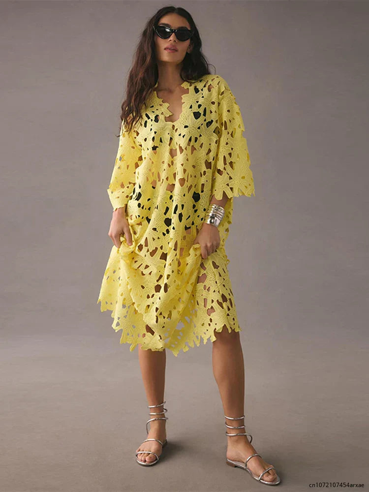 Product Image for Fudus | Transparentes Strandkleid, Gelb / M