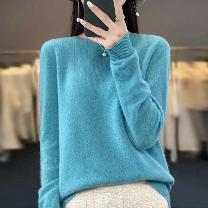 Product Image for Fudus | Merinowolle Pullover Für Damen, See Blau / L