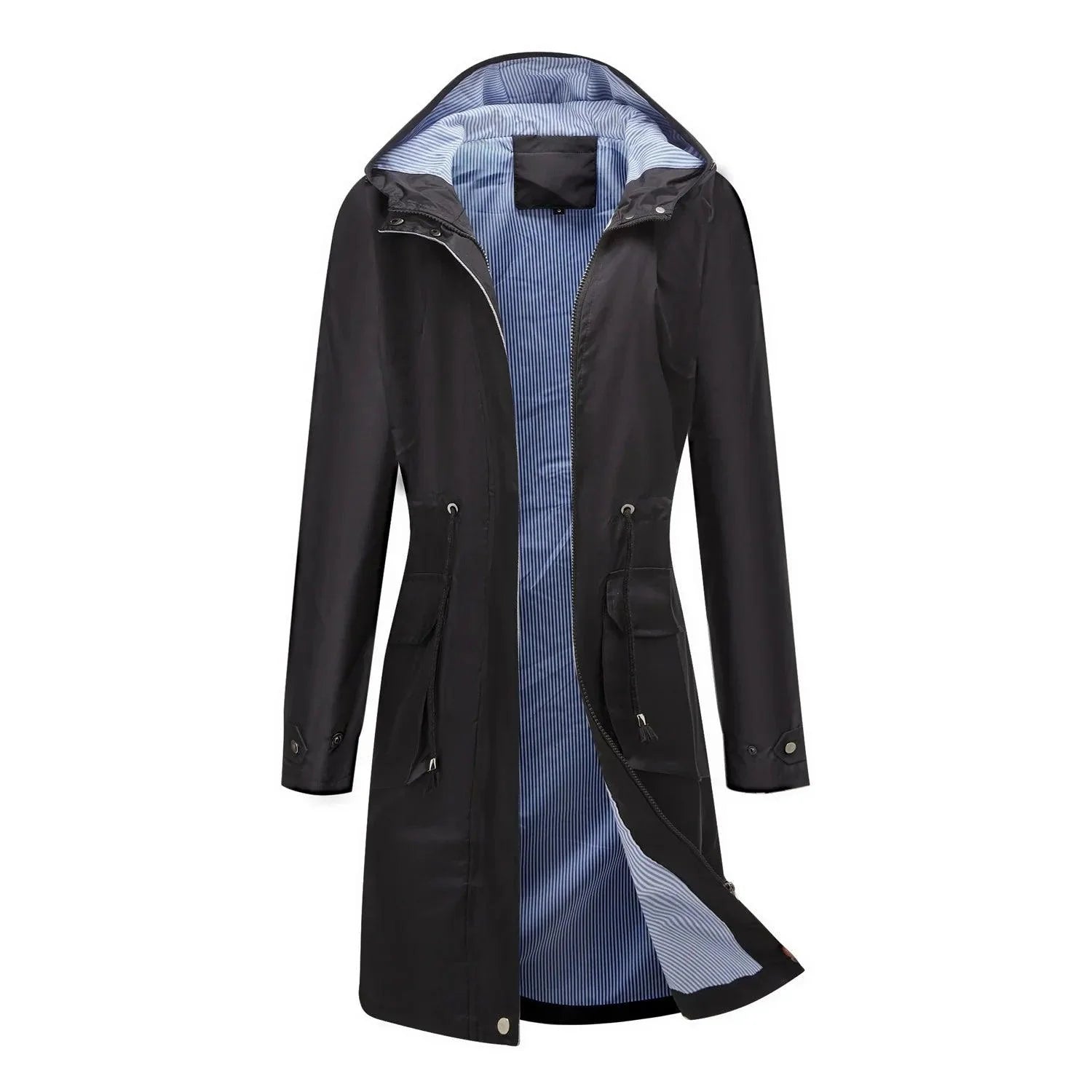 Product Image for Fudus | Wasserdichter Kapuzen Trenchcoat Für Frauen Komfort, XXXL -48EU / Schwarz
