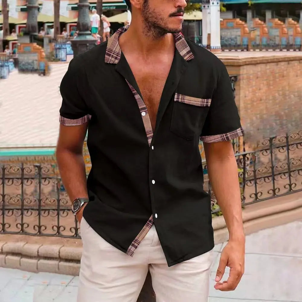 Product Image for Gordon - Hemd mit karierten Manschetten, Schwarz / 2XL