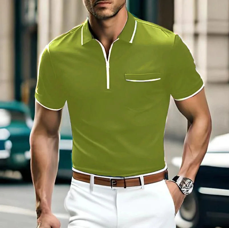Product Image for Samson - Herren-Poloshirt mit Reißverschluss, Grün / XL
