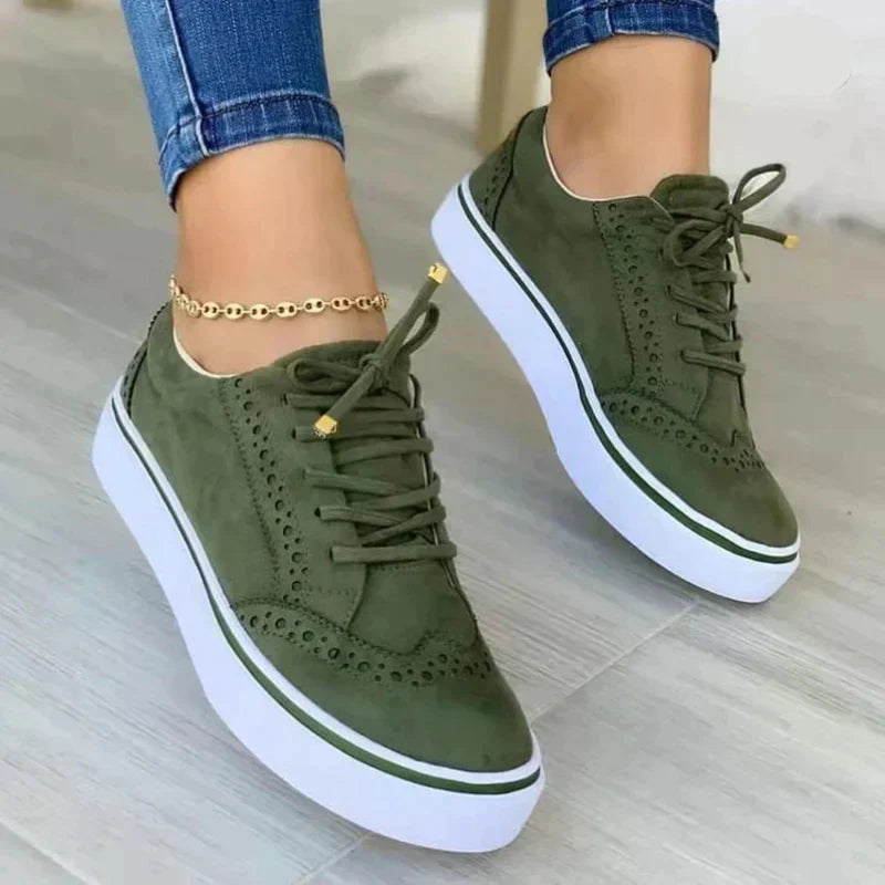 Product Image for Fudus | Damen Soft Velvet Sneakers Stylisch, Grün / 11