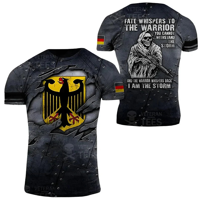 Product Image for Fudus | T-Shirt mit Camouflage-Muster für Veteranen der deutschen Armee Fußballtrikot für Männer Deutschland EM 2024, Schwarz 3 / L