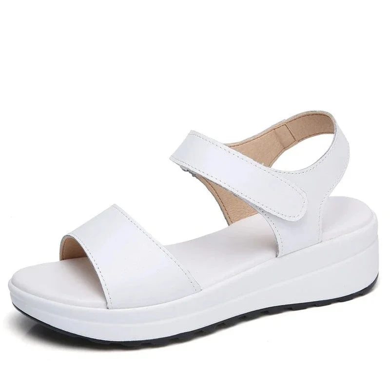 Product Image for Fudus - Sandalen - Echtleder/Gummi - Keilabsatz - Offene Zehenpartie - Sommer, weiß / 35