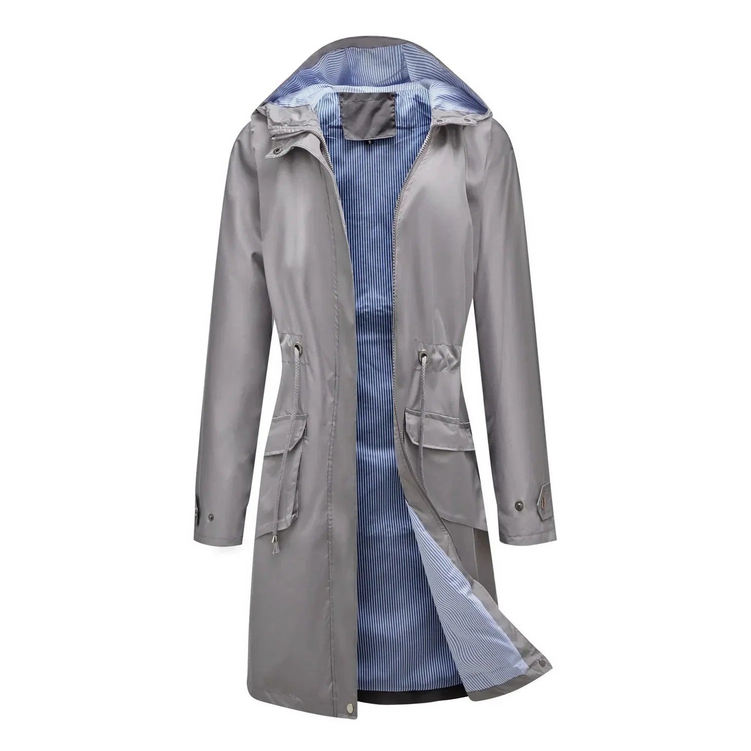 Product Image for Fudus | Wasserdichter Kapuzen Trenchcoat Für Frauen Komfort, M -38EU / Grau