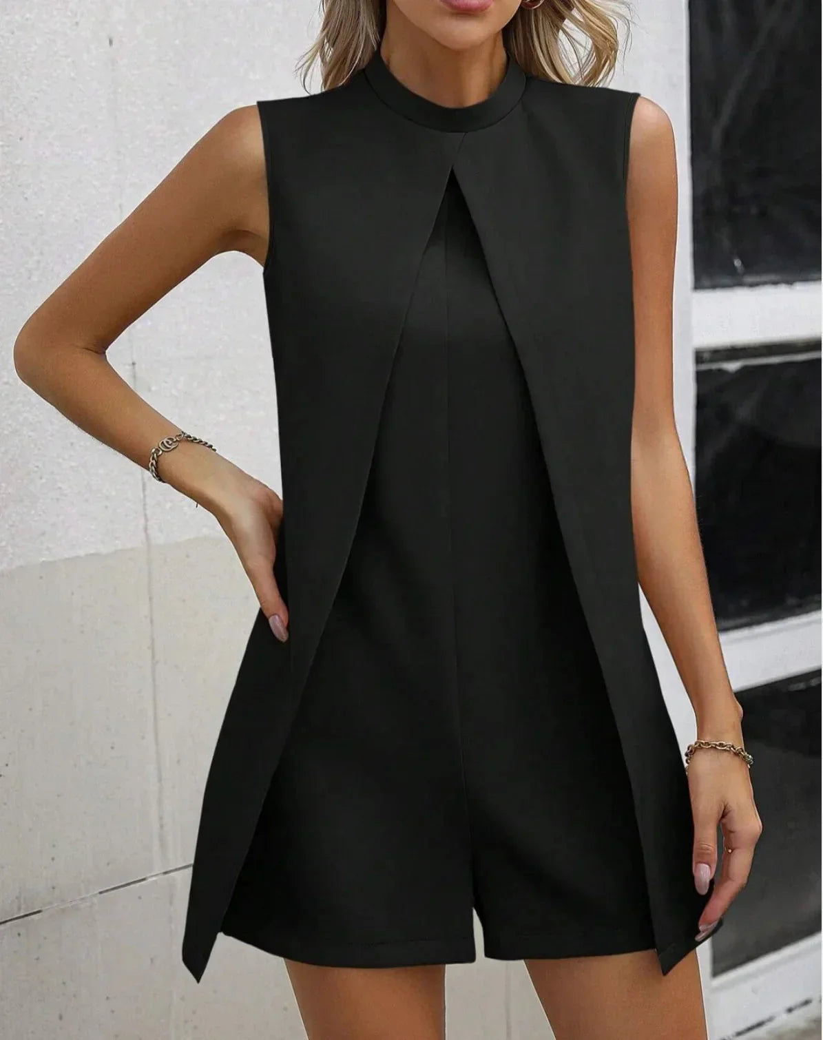 Product Image for Fudus Asymmetrisches ärmelloses Top - Elegante Damenmode, Schwarz / M