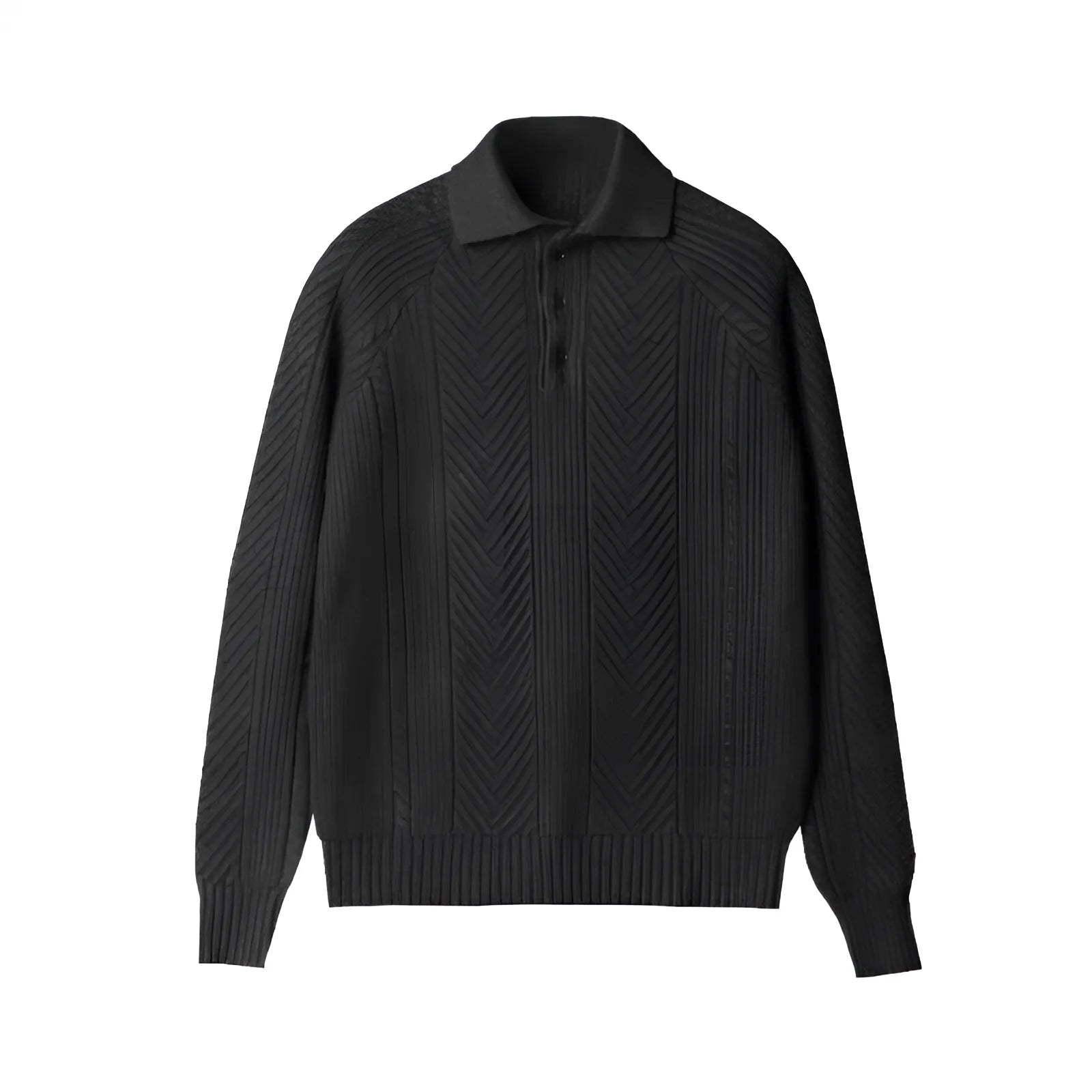Product Image for Fudus Strukturiertes Strickpullover - Elegante Herrenmode, Schwarz / M