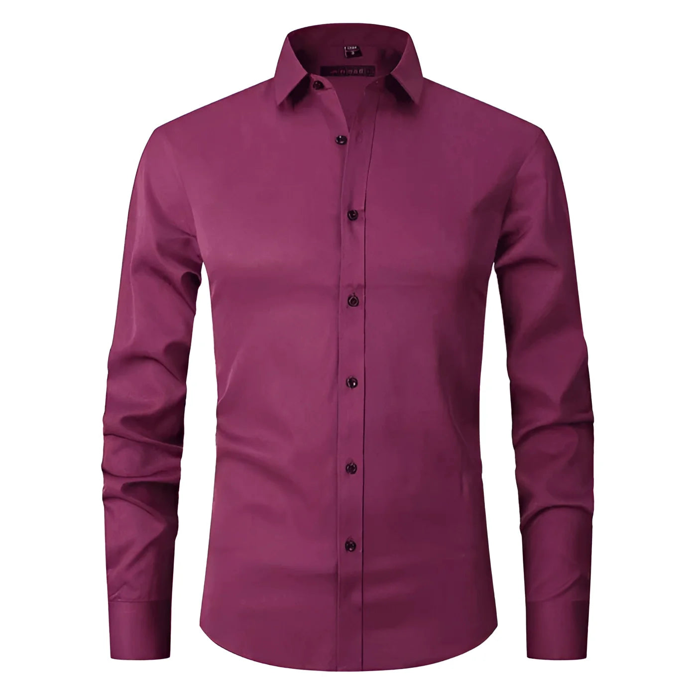 Product Image for Fudus Fit Herren Weißes Baumwolle Hemd - Langarm, Elegant, Professionell, Weinrot / XXL