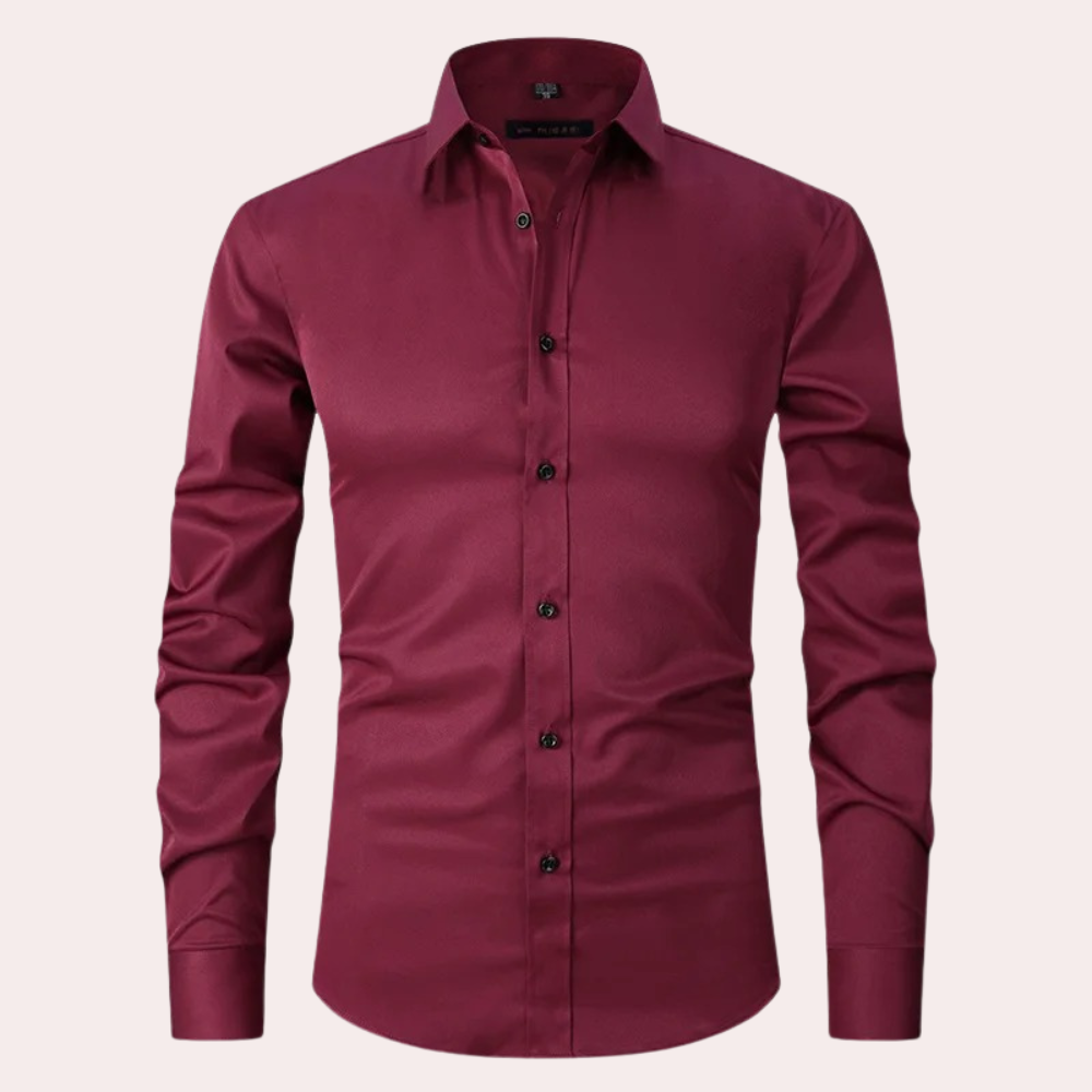Product Image for Fudus | Herren Stretch Hemd, Burgunderrot / XL