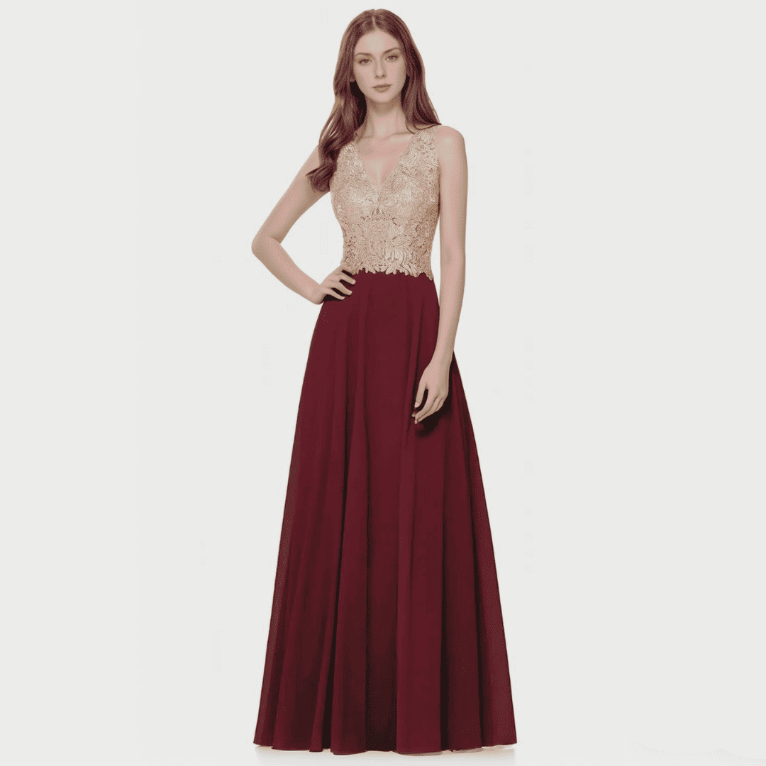Product Image for Fudus | Chiffon Ohne Rücken Olimpia Für Eine Hochzeit, Bordeaux / M