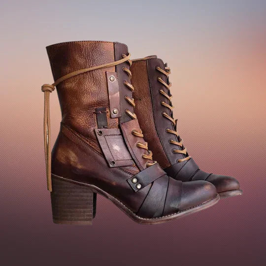 Product Image for Fudus | Wilde Retro Motorradstiefel Mit Dicker Sohle, Braun / 41