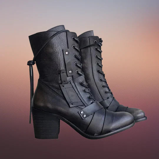 Product Image for Fudus | Wilde Retro Motorradstiefel Mit Dicker Sohle, Schwarz / 42