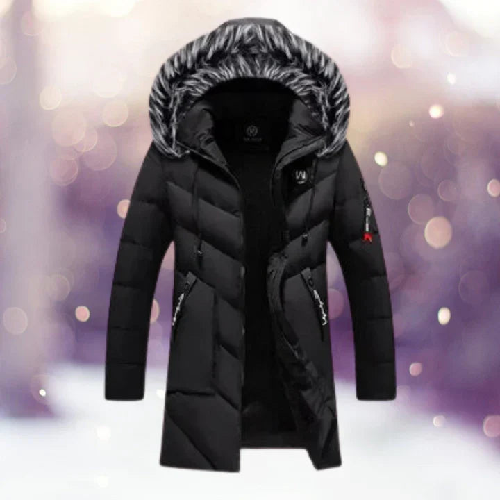 Product Image for Fudus - Fellkragen thermische Parka Windbreaker klassische Jacken, Schwarz / 2XL