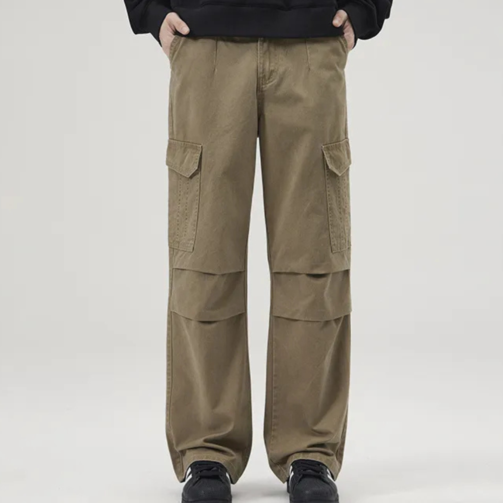 Product Image for Fudus | Herren Trendy Loose Cargo Jeans, Khaki / L