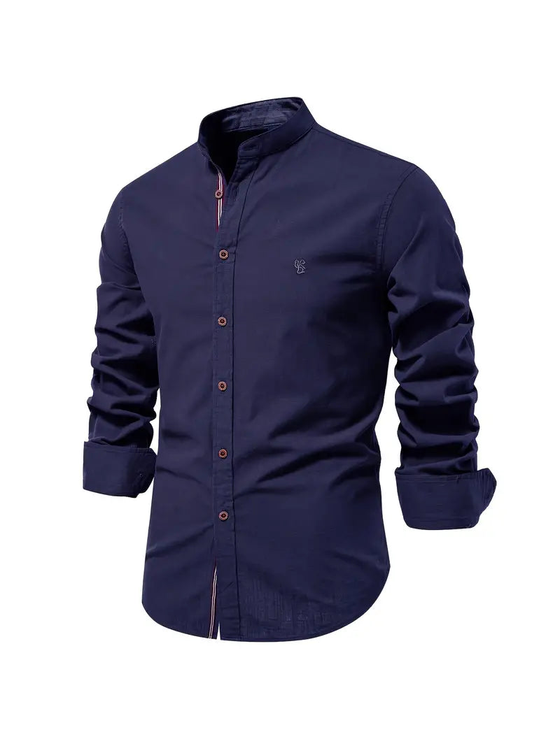 Product Image for Fudus | Herren Polo Modern Lange Arm, Marineblau / 2XL