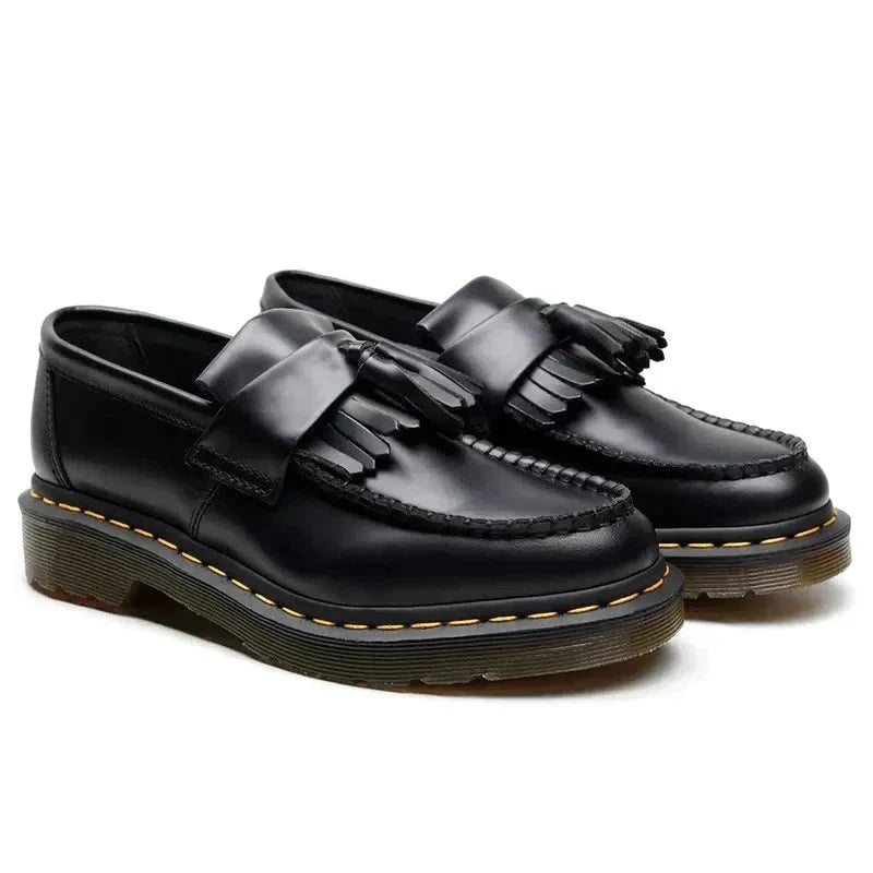 Product Image for Fudus | Weinlese Leder Herrenschuhe Mit Dicker Sohle, Ohne Knoten / 41