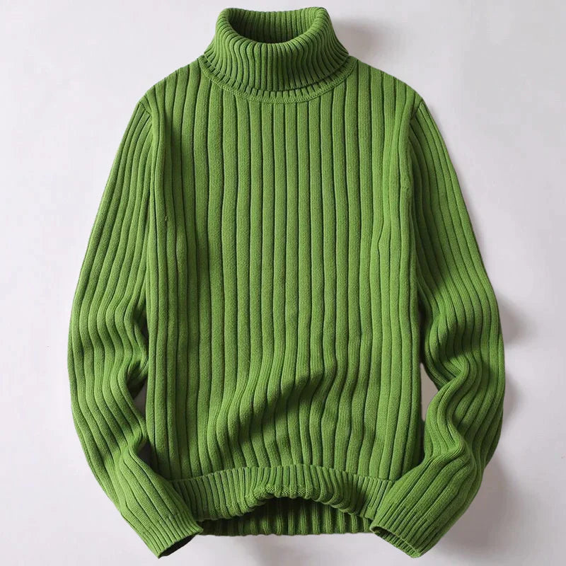 Product Image for Fudus | Herrenpullover Mit Kragen Aus Merinowolle, Grün / 2XL