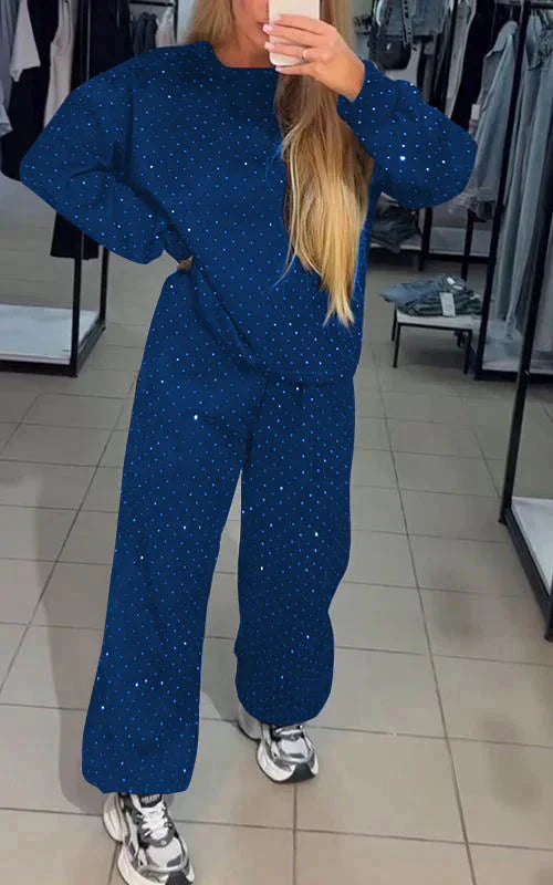 Product Image for Fudus | Funkelnd Bequem Jogginganzug Damenbekleidung, Blau / 2XL