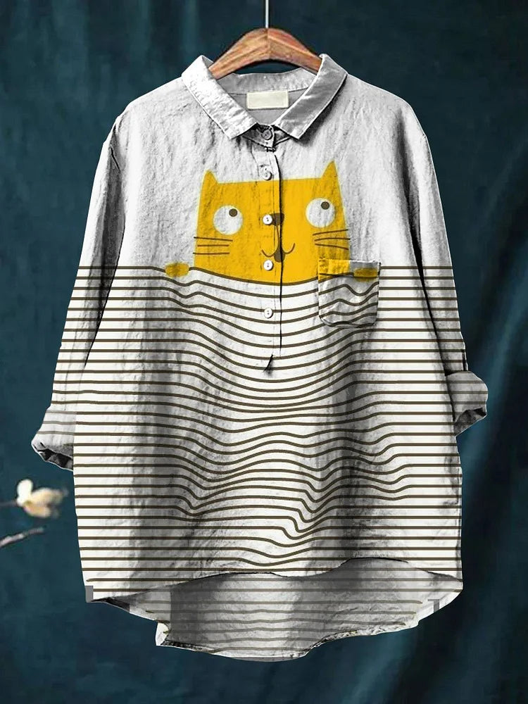 Product Image for Fudus | Katzenmotiv Kunst T-shirt, CAT-12 / S (8-10)