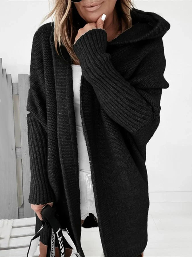 Product Image for Fudus | Halflange Jacke Mit Kapuze Und Einfarbigen Nähten Für Damen, Schwarz / M
