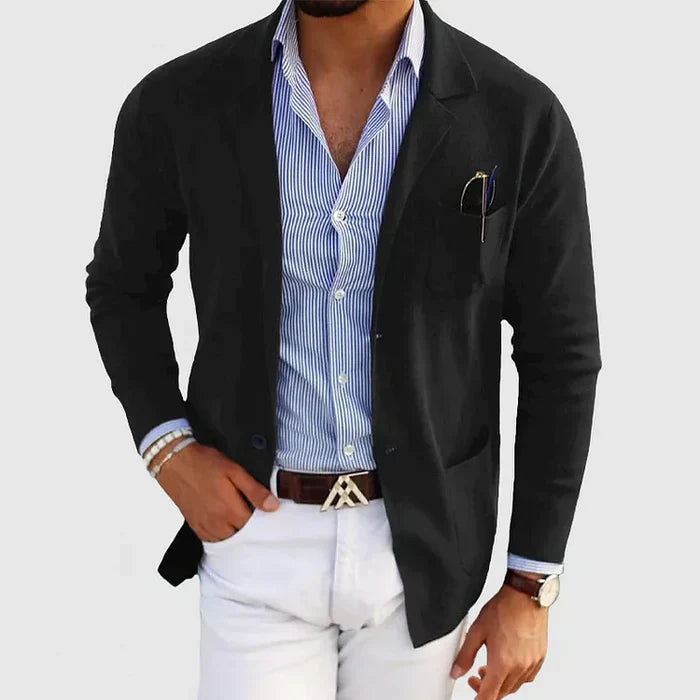 Product Image for Fudus | Stilvolles Herren Blazer Mit Knopftaschen Und Reverskragen, Schwarz / XL