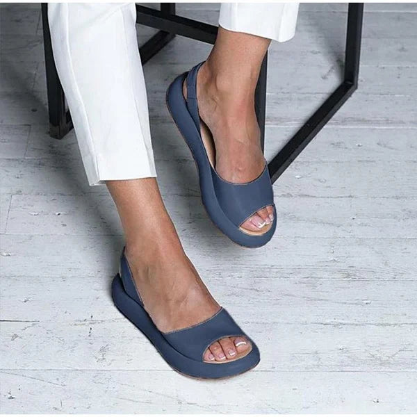 Product Image for Fudus | Legere Orthopädische Peep Toe Sandalen, Blau / 35
