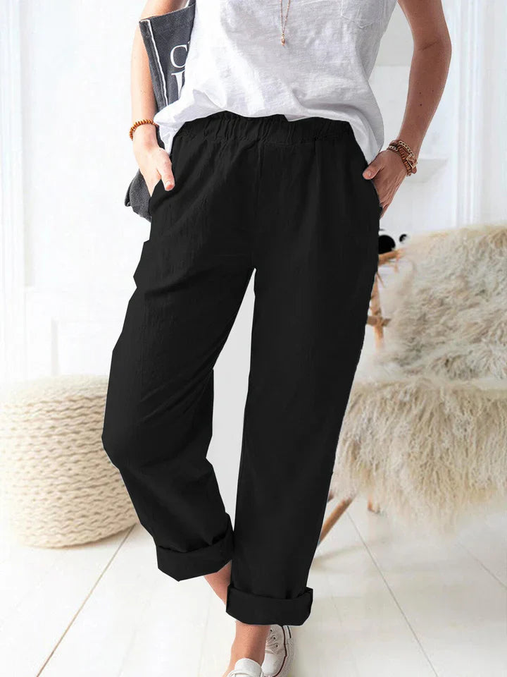 Product Image for Fudus | Leinenhose Mit Gummizug, Schwarz / 3XL