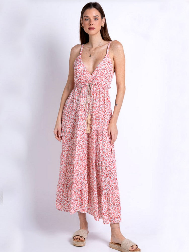 Product Image for Fudus | Hippie Kleid Mit Rosa Und Weißen Blumen