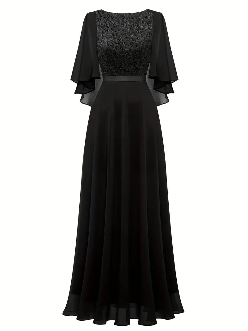 Product Image for Schwarzes Abendkleid mit Spitze - Isabella, Schwarz / M(38)