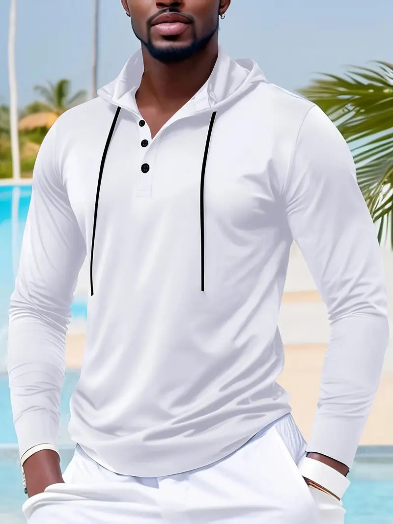 Product Image for Paul - Herren Sweatshirt mit Kapuze und Kordelzug, Weiß / XL