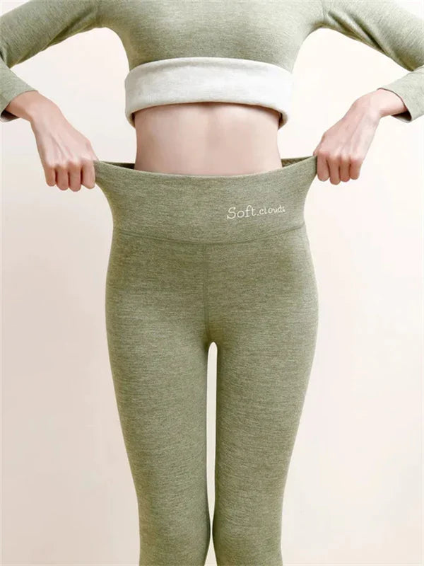 Product Image for Fudus | Leggings Mit Fleece Futter Für Frauen, Grün / 3XL