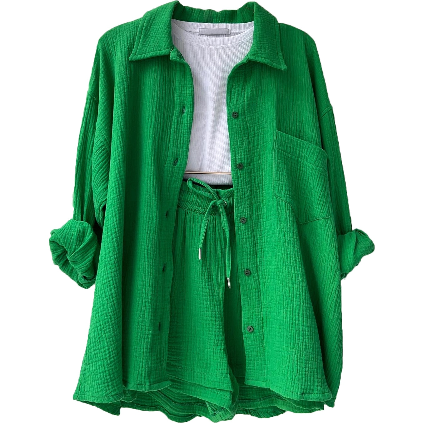 Product Image for Fudus | 2 Stück Baumwolle Damen Satz, Grün (Fast Ausverkauft) / S