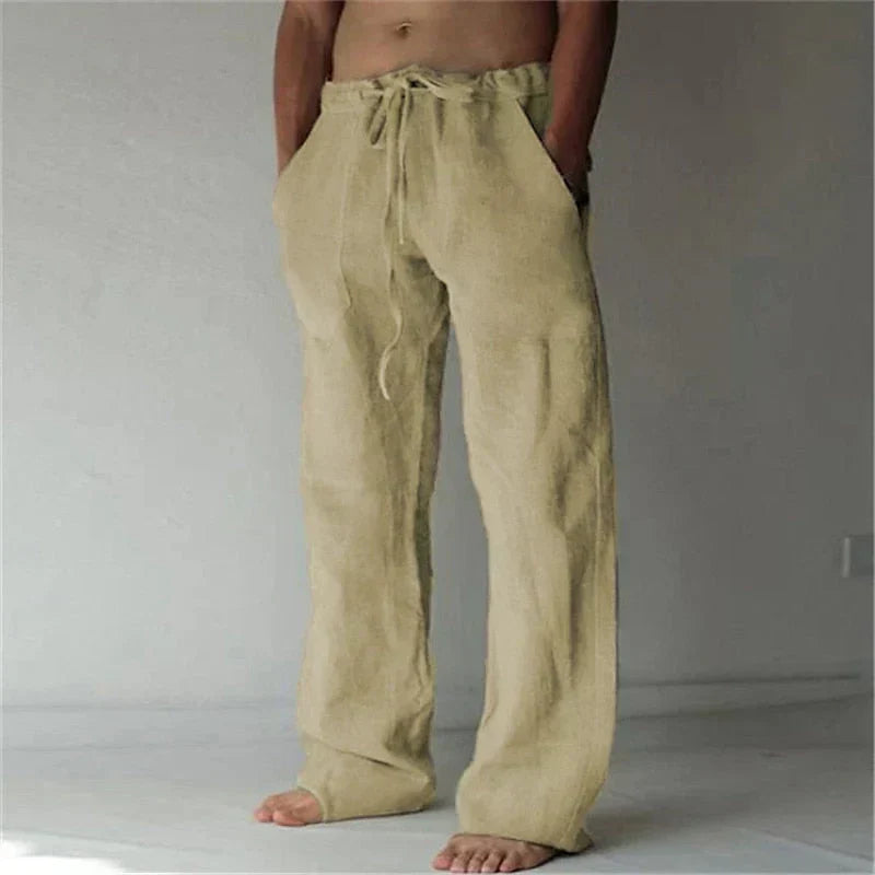 Product Image for Fudus | Lockere Leinenhose Für Herren, Khaki / S