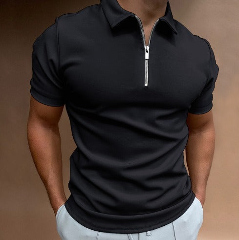 Product Image for Fudus | Stilvolles Halbzip Poloshirt Für Männer, Schwarz / 2XL